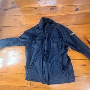 Men's Abercrombie and Fitch navy blue  Military Style Jacket
